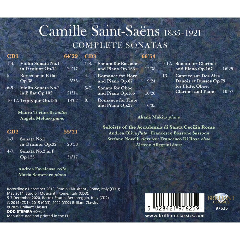 Brilliant Classics SAINT-SAËNS: COMPLETE SONATAS (3CD)