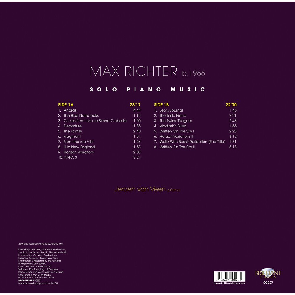 Brilliant Classics RICHTER: SOLO PIANO MUSIC (LP)