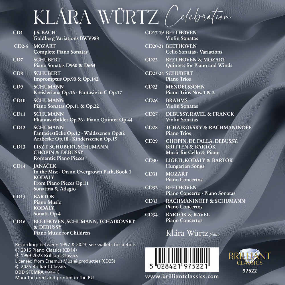 Brilliant Classics KLÁRA WÜRTZ CELEBRATION (43CD)