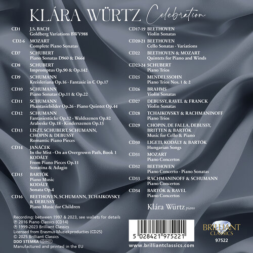 Brilliant Classics KLÁRA WÜRTZ CELEBRATION (43CD)