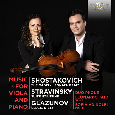 MUSIC FOR VIOLA AND PIANO BY SHOSTAKOVICH, STRAVINSKY, GLAZUNOV