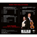 Brilliant Classics MUSIC FOR VIOLA AND PIANO BY SHOSTAKOVICH, STRAVINSKY, GLAZUNOV