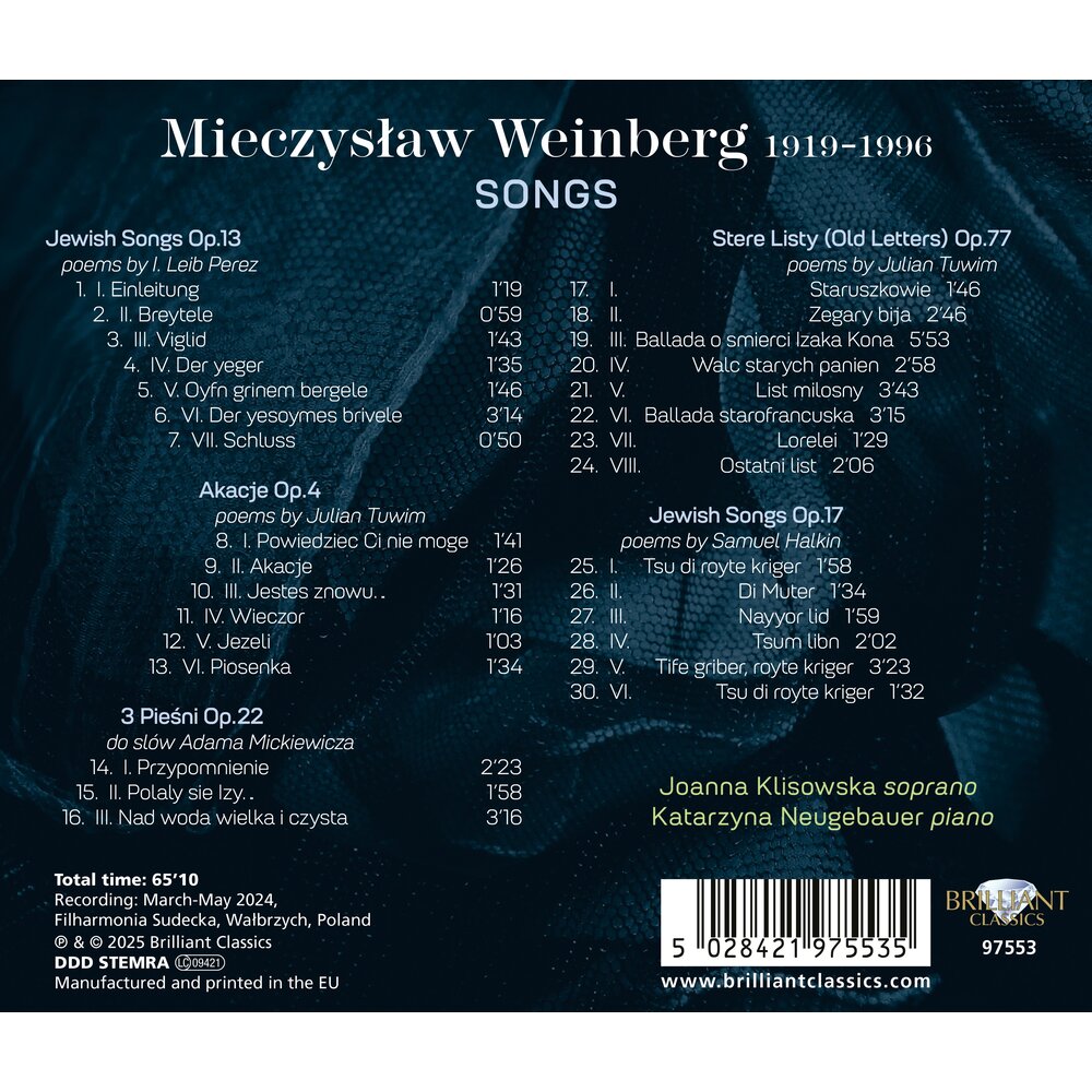 Brilliant Classics WEINBERG: SONGS