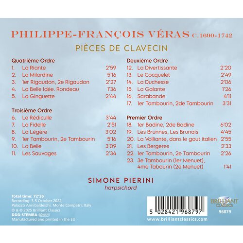 Brilliant Classics VÉRAS: PIÈCES DE CLAVECIN