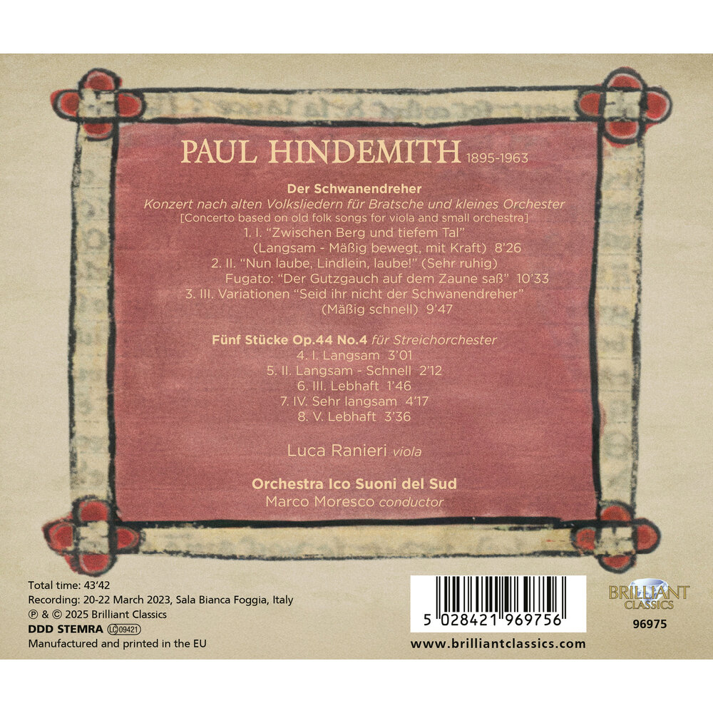 Brilliant Classics HINDEMITH: DER SCHWANENDREHER