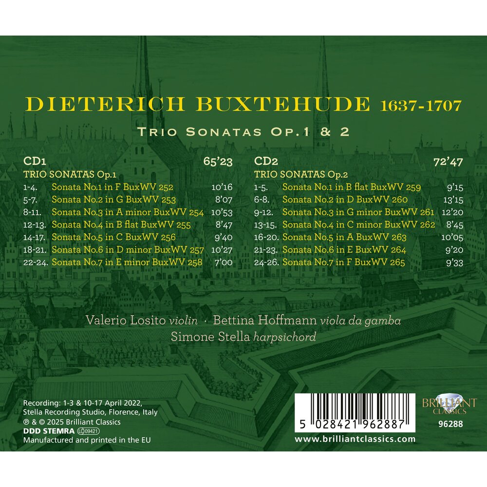 Brilliant Classics BUXTEHUDE: TRIO SONATAS OP. 1 & 2 (2CD)