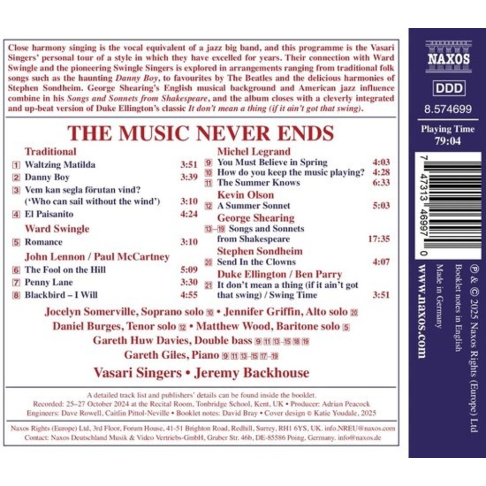 Naxos THE MUSIC NEVER ENDS