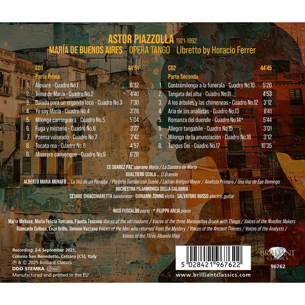 Brilliant Classics PIAZZOLLA: MARÍA DE BUENOS AIRES (2CD)