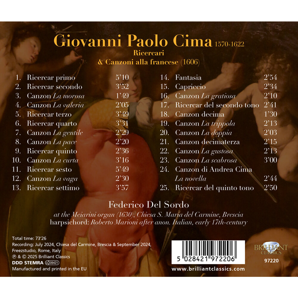 Brilliant Classics CIMA: RICERCARI & CANZONI ALLA FRANCESE