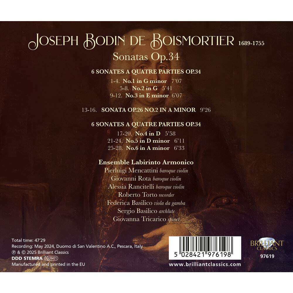 Brilliant Classics BOISMORTIER: SONATAS OP.34