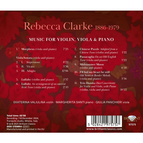 Brilliant Classics CLARKE: MUSIC FOR VIOLIN, VIOLA & PIANO
