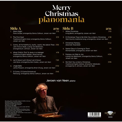 Brilliant Classics MERRY CHRISTMAS PIANOMANIA (LP)
