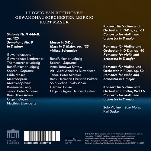 Brilliant Classics MASUR, KURT: BEETHOVEN