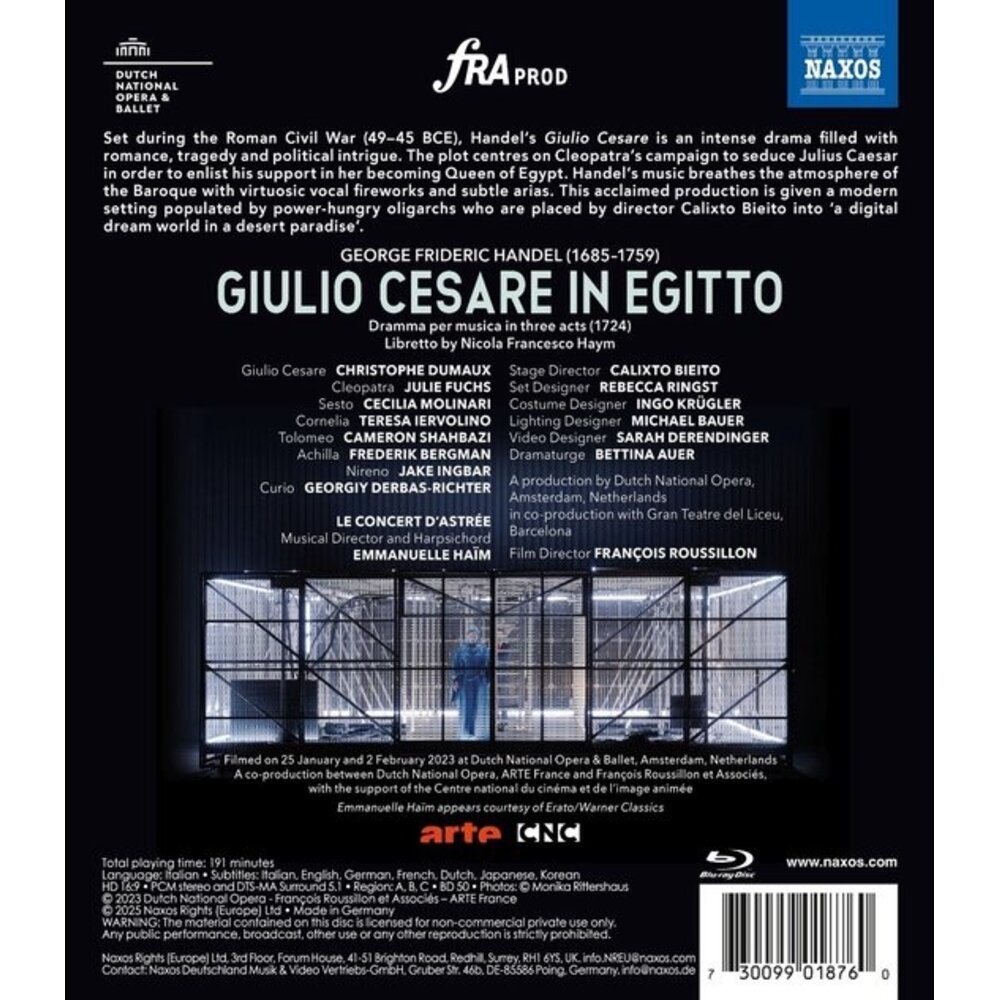 Naxos GIULIO CESARE (BLU-RAY)