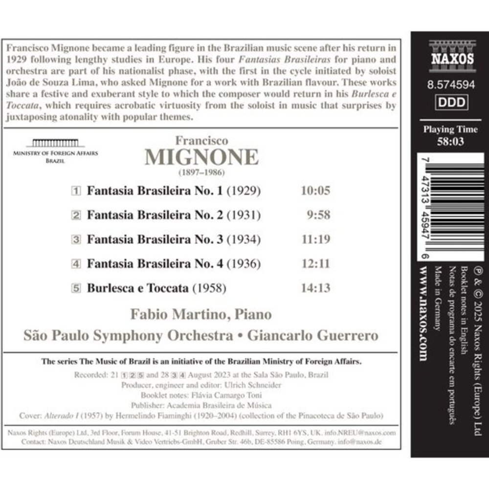 Naxos FANTASIAS BRASILEIRAS NOS.1-4