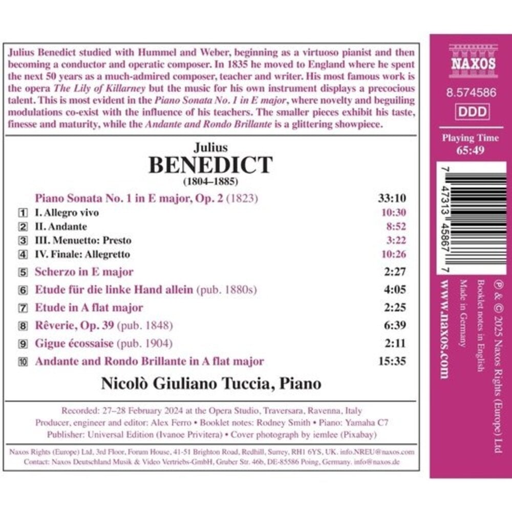 Naxos BENEDICT: PIANO WORKS
