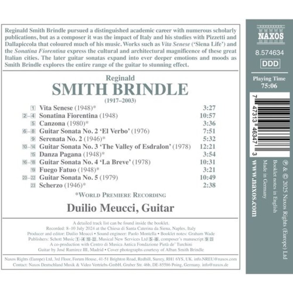 Naxos BRINDLE: COMPLETE WORKS FOR SOLO GUITAR, VOL.2