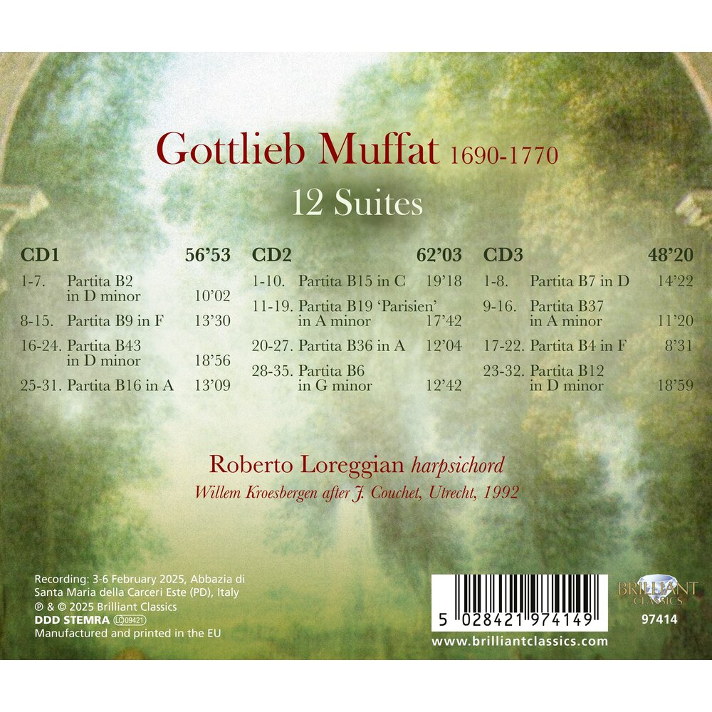 Brilliant Classics MUFFAT: 12 SUITES (3CD)