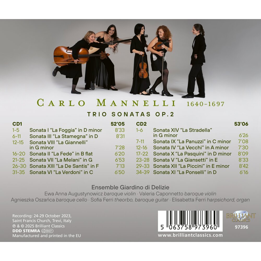 Brilliant Classics MANNELLI: TRIO SONATAS OP.2 (2CD)