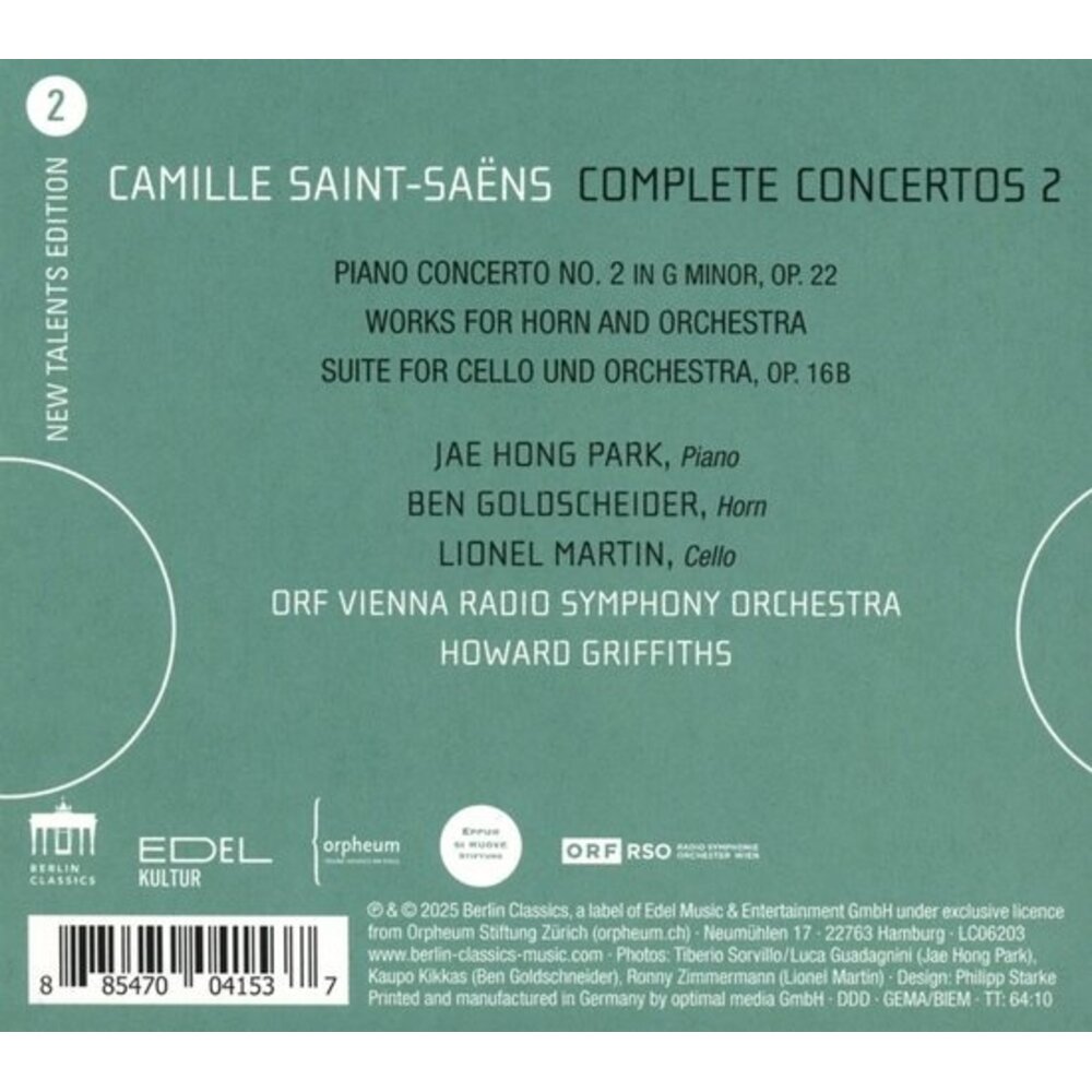 Berlin Classics SAINT-SAËNS: COMPLETE CONCERTOS 2