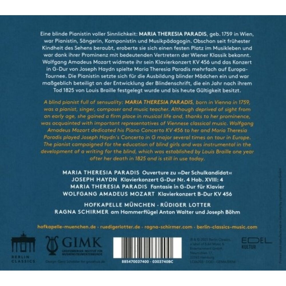 Berlin Classics MARIA THERESIA PARADIS