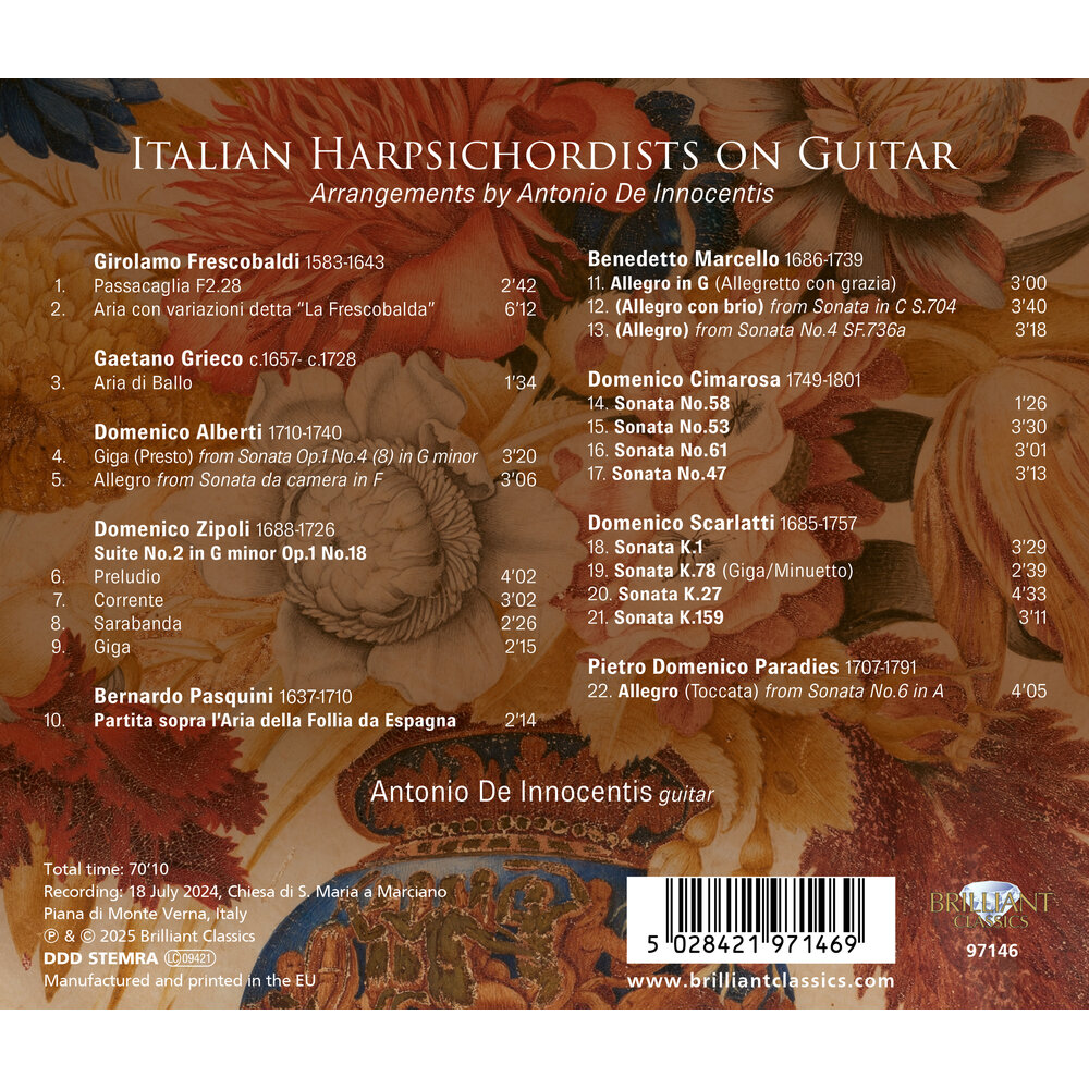 Brilliant Classics ITALIAN HARPSICHORDISTS ON GUITAR