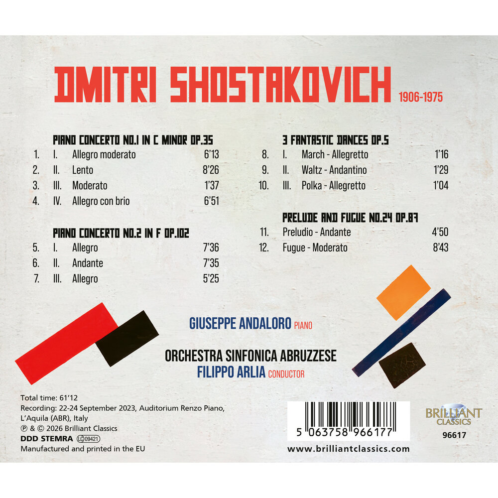 Brilliant Classics SHOSTAKOVICH: PIANO CONCERTOS, FANTASTIC DANCES, PRELUDE & FUGUE