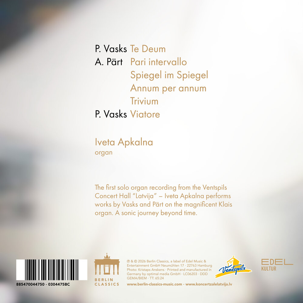 Berlin Classics IVETA APKALNA: PÄRT & VASKS (2LP)