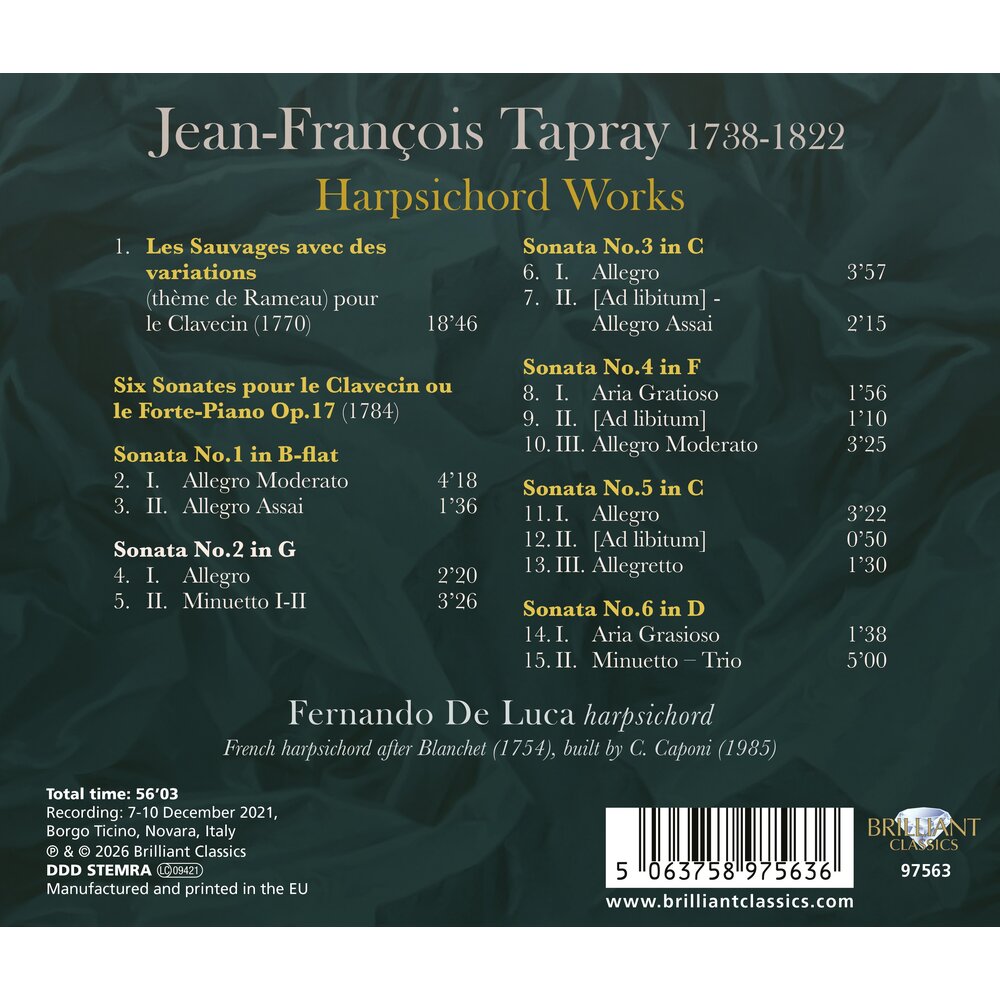 Brilliant Classics TARPAY: HARPSICHORD WORKS