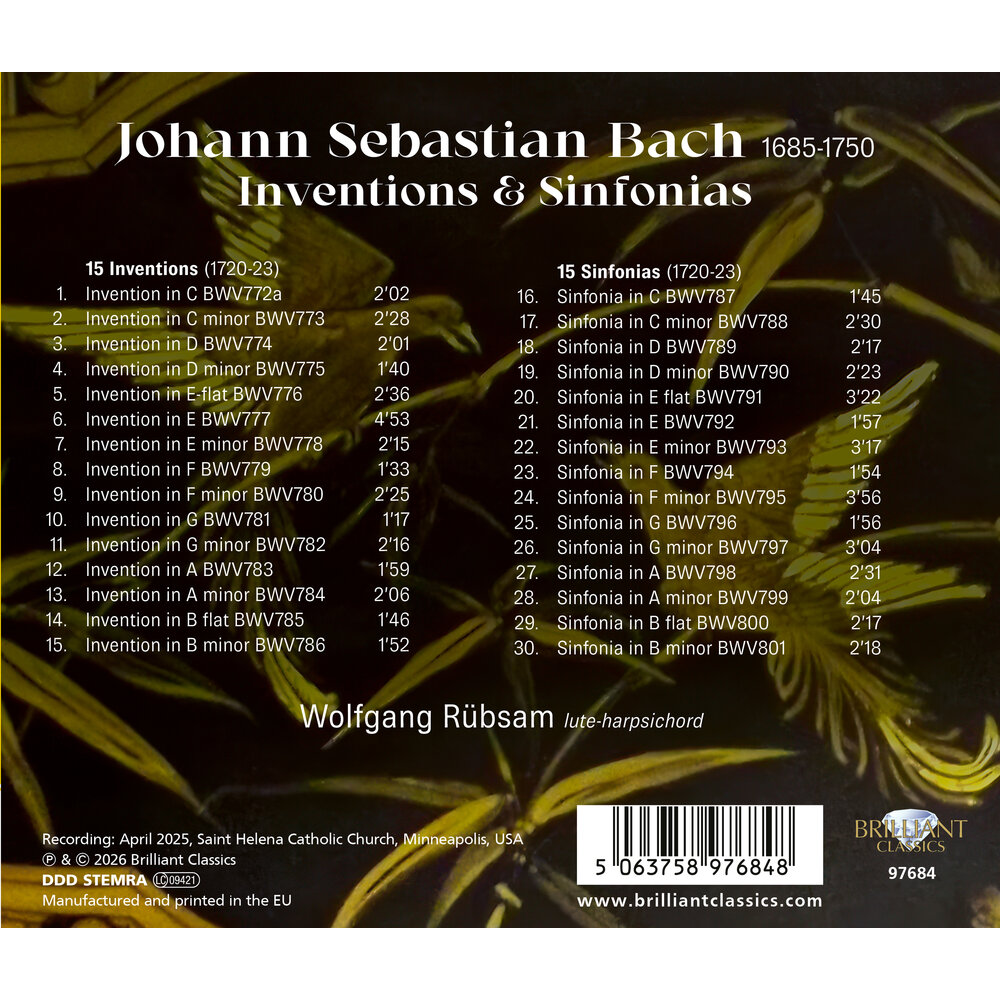 Brilliant Classics J.S. BACH: INVENTIONS & SINFONIAS