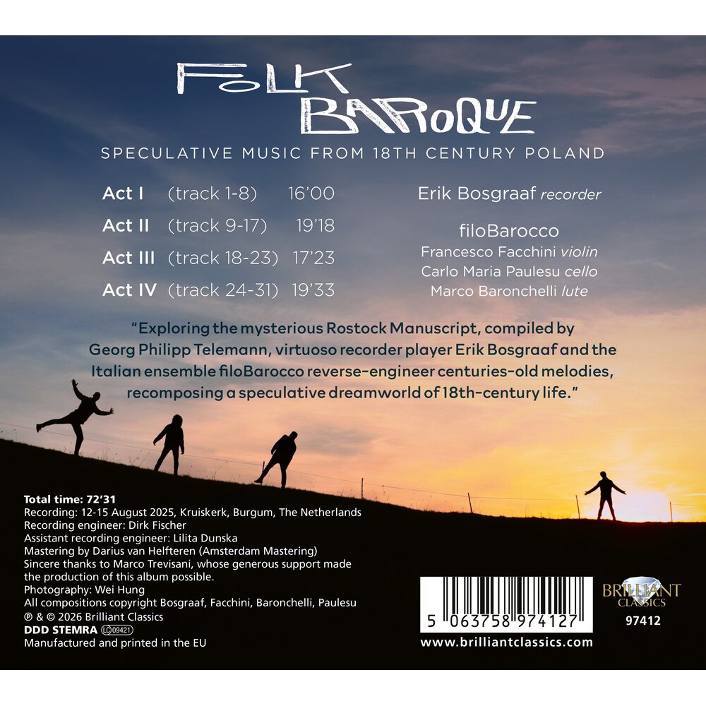 Brilliant Classics ERIK BOSGRAAF: FOLK BAROQUE