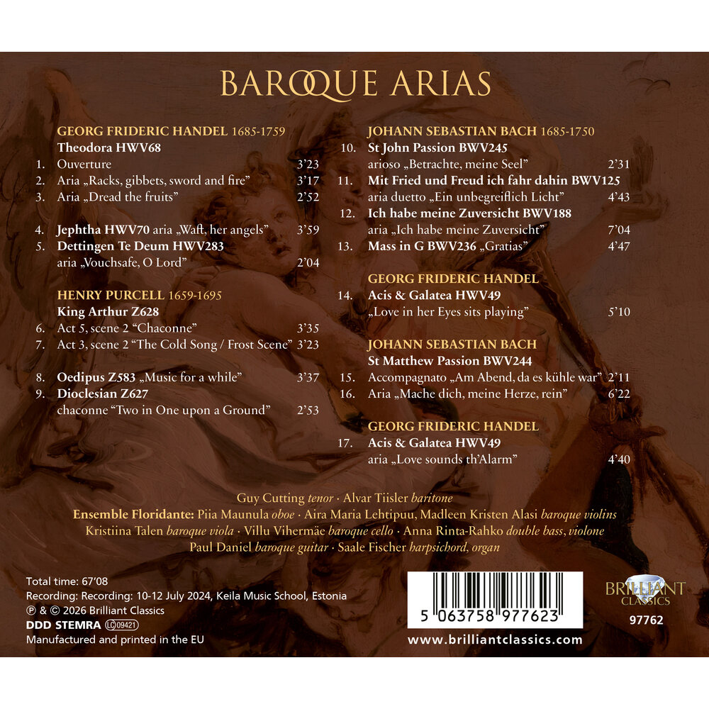 Brilliant Classics BAROQUE ARIAS: J.S. BACH, HANDEL, PURCELL
