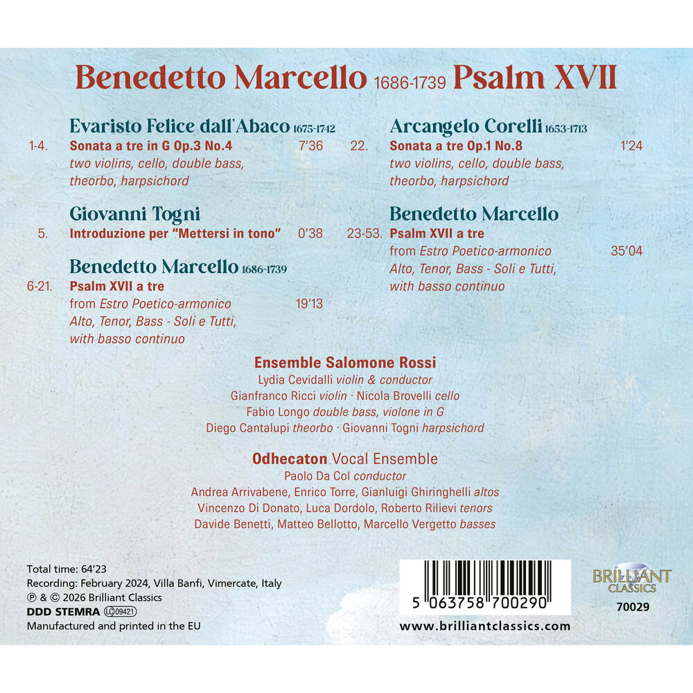 Brilliant Classics MARCELLO: PSALM XVII