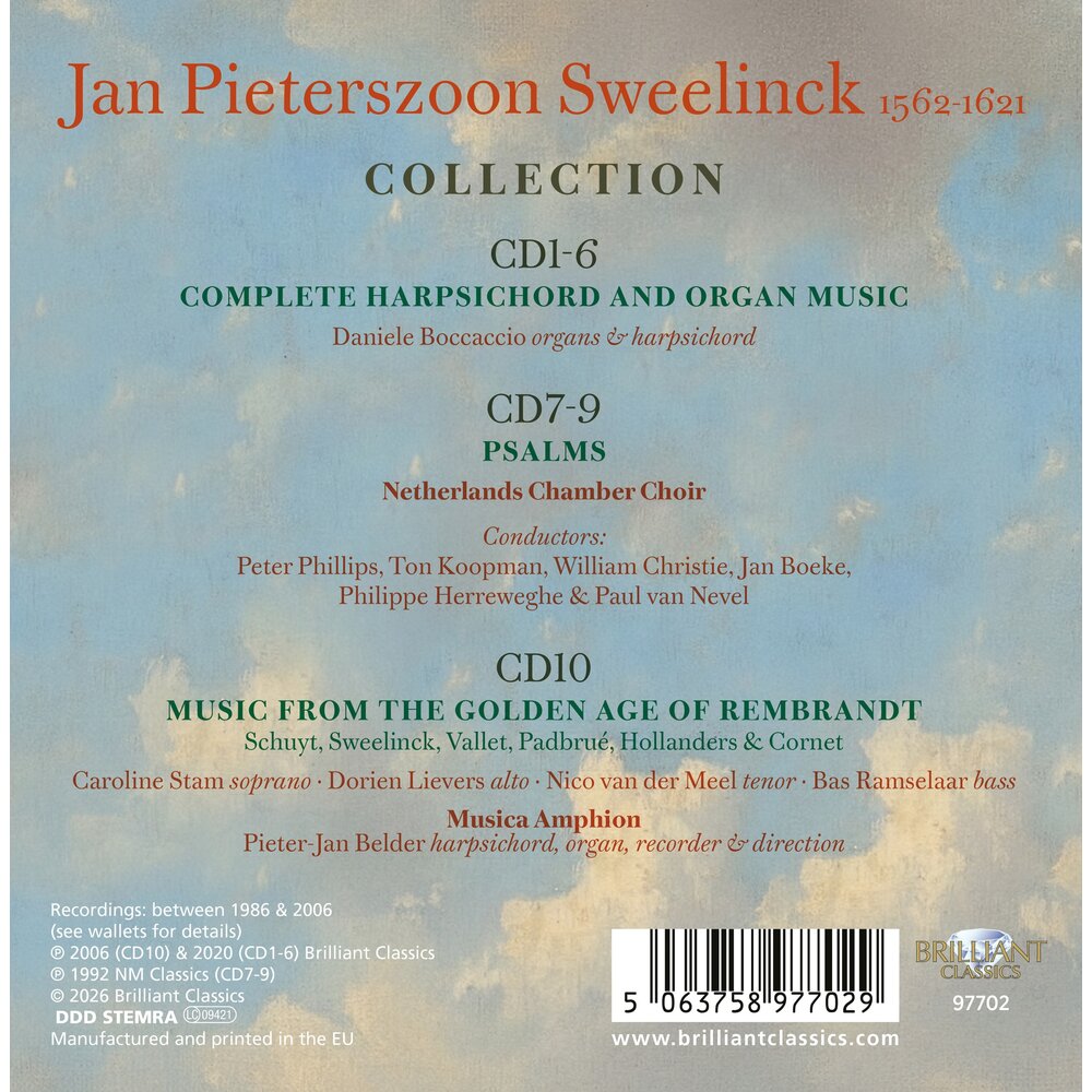 Brilliant Classics SWEELINCK COLLECTION: COMPLETE KEYBOARD MUSIC & PSALMS (10CD)