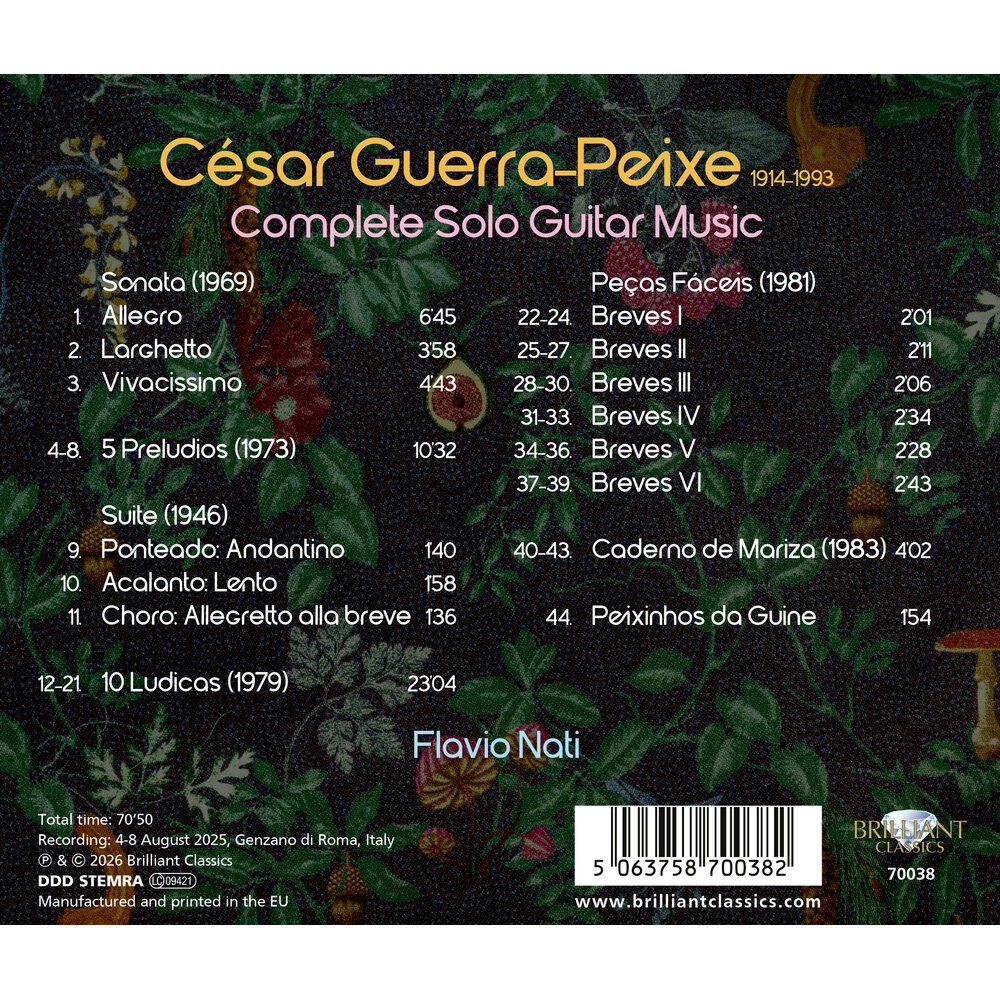 Brilliant Classics GUERRA-PEIXE: COMPLETE SOLO GUITAR MUSIC