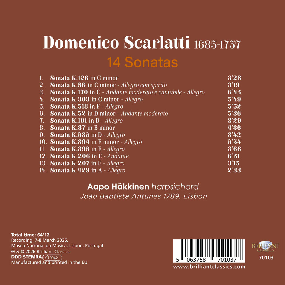 Brilliant Classics DOMENICO SCARLATTI: 14 SONATAS