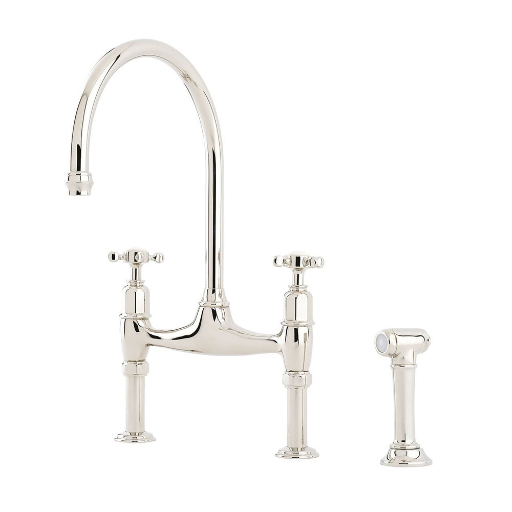 Perrin & Rowe Traditional Kitchen bridge mixer Ionian  E.4172 with rinse