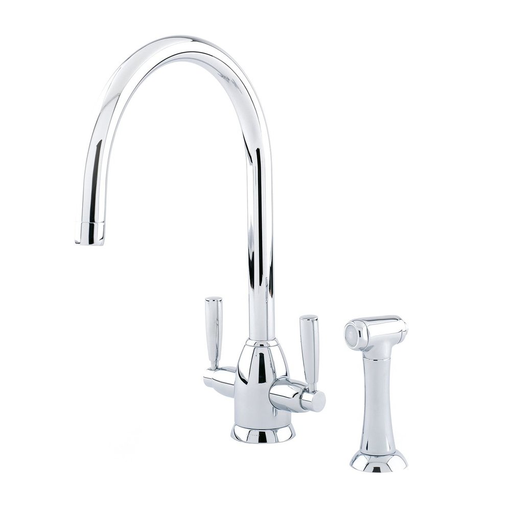 Perrin & Rowe Contemporary Kitchen mixer Oberon E.4866 C-spout with rinse