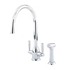 Perrin & Rowe Contemporary Kitchen mixer Oberon E.4866 C-spout with rinse