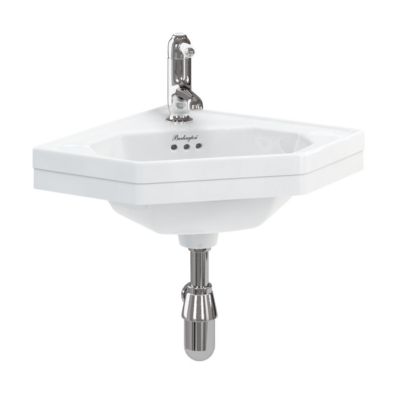 Corner cloakroom basin with one tap hole TheClassicHouse the
