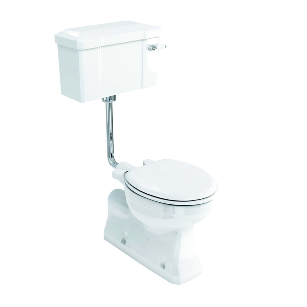 BB Edwardian Halfhoog toilet met porseleinen reservoir, onderuitlaat (AO)