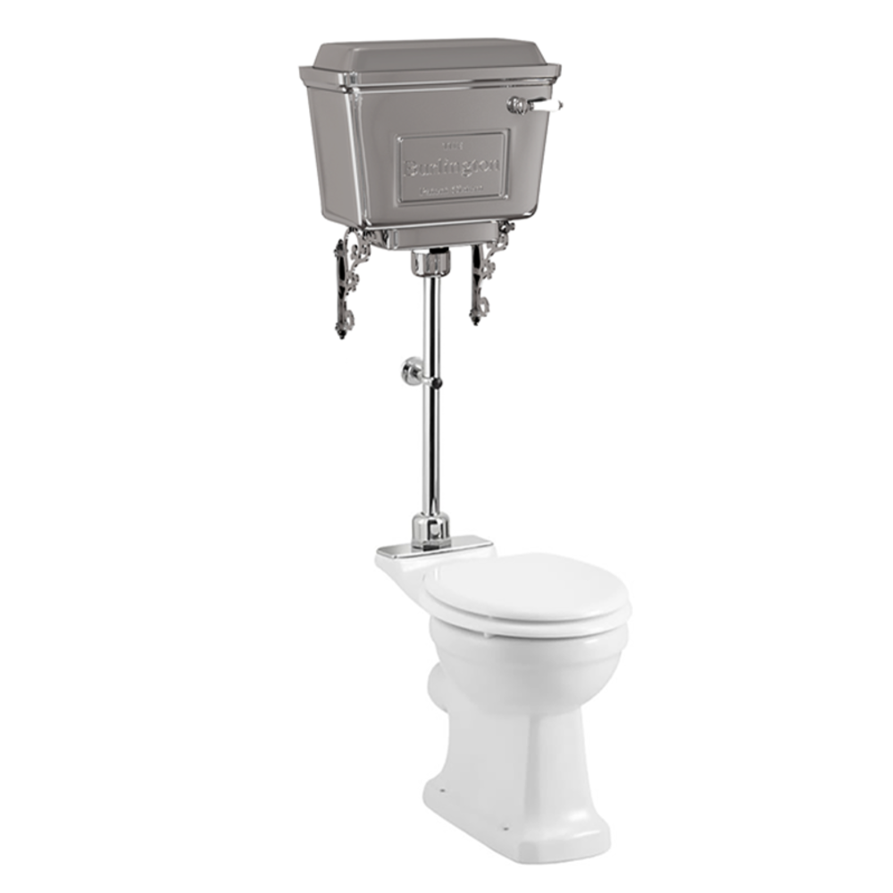 BB Edwardian Medium level toilet with aluminium cistern - p-trap