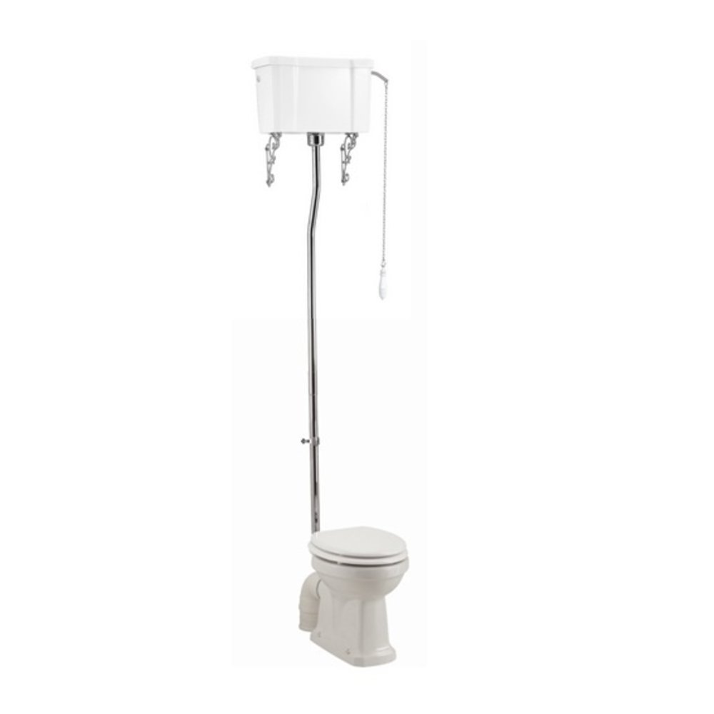 Wasserette Vet operator Klassiek PK-toilet met hooghangend porseleinen stortbak - TheClassicHouse -  de klassieke badkamer en keuken specialist