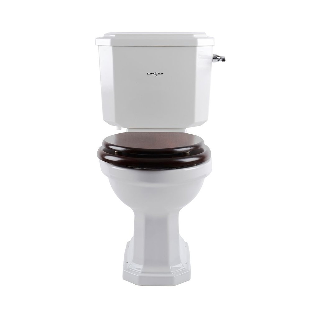 Perrin & Rowe Deco Deco Close coupled toilet with cistern, metal handle