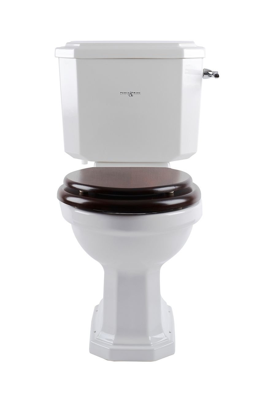 Deco Duoblok toilet met hendel chroom of nikkel, - TheClassicHouse - de klassieke en keuken