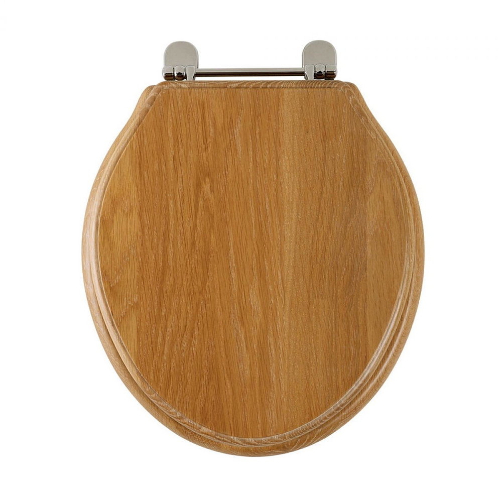 Imperial Oval WC-Brille aus Holz mit Soft-Close