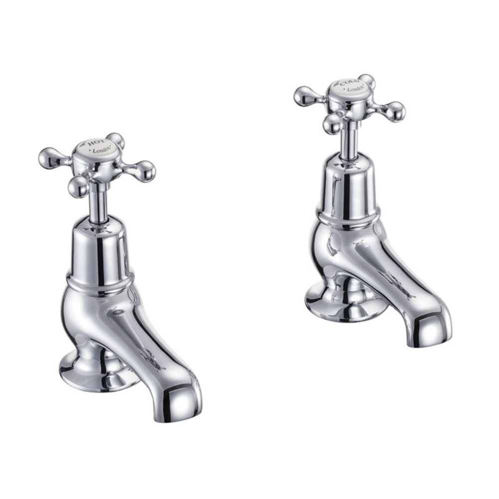 BB Edwardian Claremont pillar taps (pair) with 3"-spout