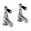 BB Edwardian Black Kensington Black pillar taps (pair) with 3"-spout