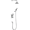 BB Edwardian Black Trent Black Concealed thermostatic shower valve with shower rose and  hand shower