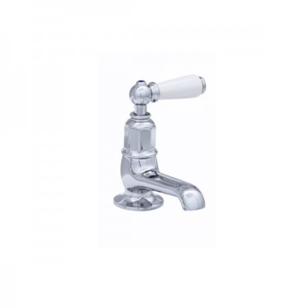 Perrin & Rowe Victorian White Victorian cold pillar tap with lever E.3485